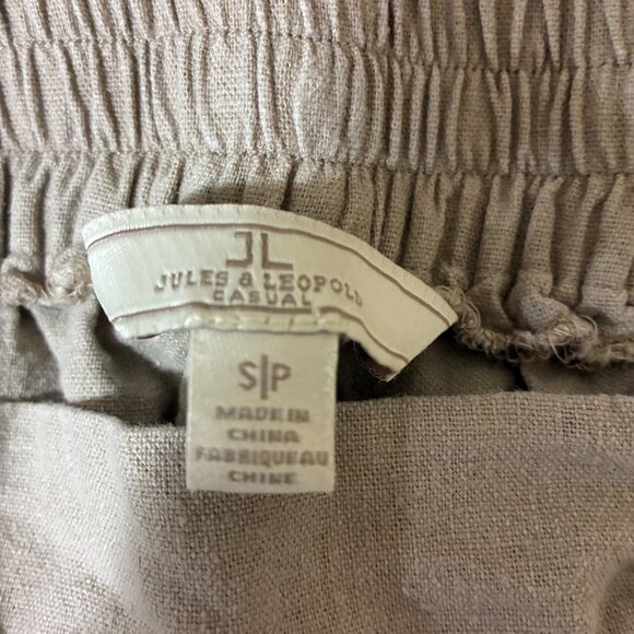 Jules & Leopold Linen Blend Crop Wide Leg Size Small Beachy - Picture 5 of 6